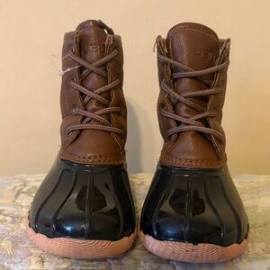 JBU Kids Brown and Black Rain Boots